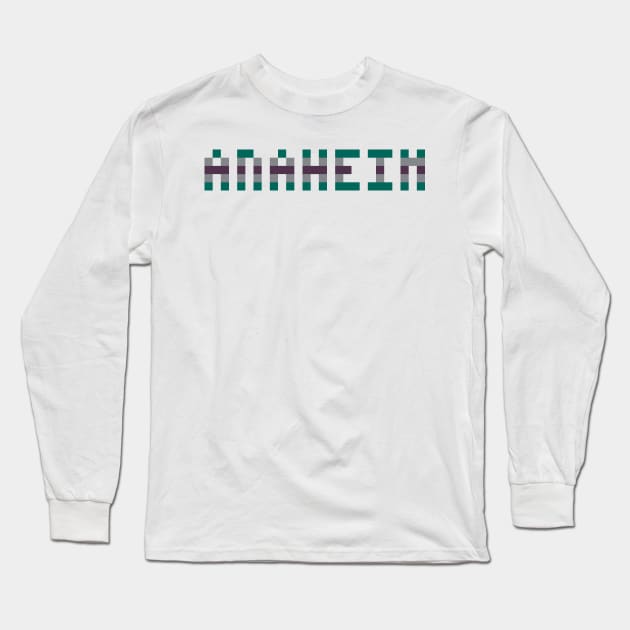 Pixel Hockey City Anaheim 2006 Retro Long Sleeve T-Shirt by gkillerb